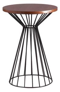 MUZZA Odkládací stolek guho Ø 40 cm hnědý