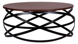Konferenční stolek doria Ø 80 cm hnědý