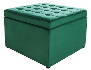 Designová taburetka Rococo 60 cm smaragdově-zelený samet