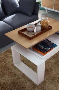 MUZZA Zvedací stolek torpo 108 x 60 cm bílý