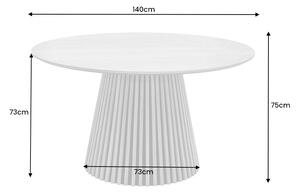 Designový jídelní stůl Wadeline 140 cm přírodní dub