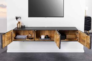 Designový závěsný TV stolek Gavrilla 160 cm černé mango
