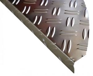 Hamat Nášlapy na schody Hliníkový Steeltred - venkovní i vnitřní - 18x60 půlkruh (rozměr včetně ohybu)