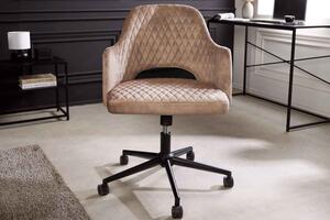 Designová kancelářská židle Laney šedo-béžový samet