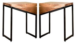 Noční stolek Mran I - set 2 ks Solid acacia natural