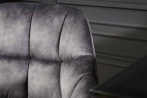 Designová barová otočná židle Vallerina šedý samet