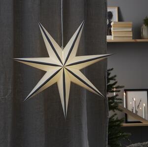 Star Trading, Vánoční dekorace papírová hvězda Randi, 7 cípů | bílá, šedá