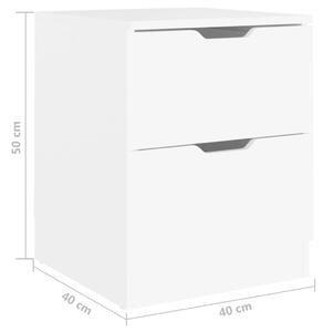 Noční stolky Joplin - 2 ks - 40x40x50 cm | bílé