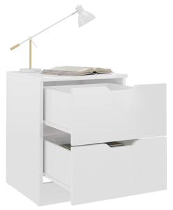 Noční stolek Joplin - 40x40x50 cm | bílý s vysokým leskem