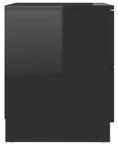 Noční stolek Joplin - 40x40x50 cm | černý s vysokým leskem