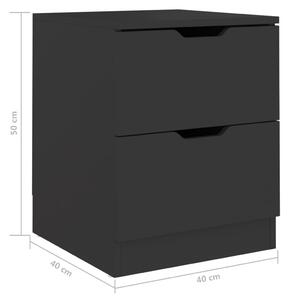 Noční stolky Joplin - 2 ks - 40x40x50 cm | černé