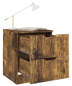 Noční stolek Joplin - 40x40x50 cm | kouřový dub