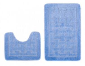 Sada koupelnových koberečků MONO 1039 modrý 5004 2PC KRATKA