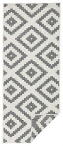 NORTHRUGS - Hanse Home koberce Kusový koberec Twin-Wendeteppiche 103132 grau creme – na ven i na doma - 80x350 cm