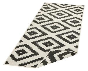 NORTHRUGS - Hanse Home koberce Kusový koberec Twin-Wendeteppiche 103129 schwarz creme – na ven i na doma - 240x340 cm