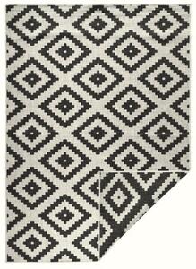 NORTHRUGS - Hanse Home koberce Kusový koberec Twin-Wendeteppiche 103129 schwarz creme – na ven i na doma - 120x170 cm
