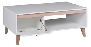 Konferenční stolek ODIN - bílý / dub san remo světlý