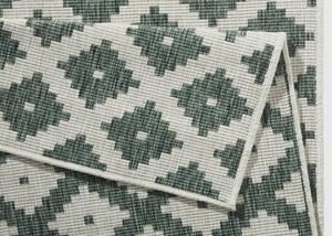 NORTHRUGS - Hanse Home koberce Kusový koberec Twin-Wendeteppiche 103125 grün creme – na ven i na doma - 80x150 cm