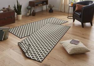 NORTHRUGS - Hanse Home, Kusový koberec Twin-Wendeteppiche 103124 schwarz creme | černá Typ: 80x250 cm