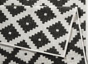 NORTHRUGS - Hanse Home koberce Kusový koberec Twin-Wendeteppiche 103124 schwarz creme – na ven i na doma - 80x150 cm
