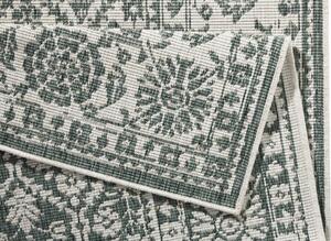 NORTHRUGS - Hanse Home koberce Kusový koberec Twin-Wendeteppiche 103115 grün creme – na ven i na doma - 80x150 cm
