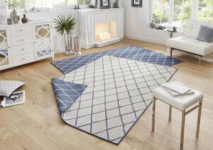 NORTHRUGS - Hanse Home koberce Kusový koberec Twin-Wendeteppiche 103119 blau creme – na ven i na doma - 80x250 cm