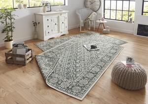 NORTHRUGS - Hanse Home koberce Kusový koberec Twin-Wendeteppiche 103115 grün creme – na ven i na doma - 80x250 cm