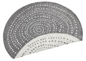 NORTHRUGS - Hanse Home koberce Kusový koberec Twin-Wendeteppiche 103112 grau creme kruh – na ven i na doma - 140x140 (průměr) kruh cm