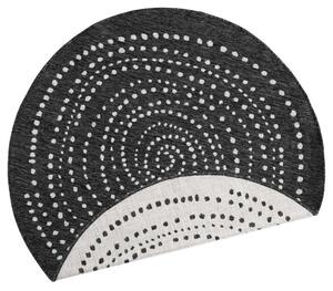 NORTHRUGS - Hanse Home koberce Kusový koberec Twin-Wendeteppiche 103109 schwarz creme ROZMĚR: 140x140 (průměr) kruh