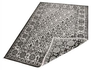 NORTHRUGS - Hanse Home koberce Kusový koberec Twin-Wendeteppiche 103113 schwarz creme – na ven i na doma - 120x170 cm