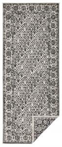 NORTHRUGS - Hanse Home koberce Kusový koberec Twin-Wendeteppiche 103113 schwarz creme – na ven i na doma - 80x150 cm