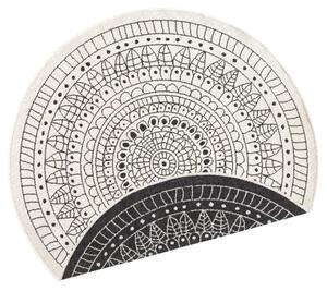 NORTHRUGS - Hanse Home, Kusový koberec Twin-Wendeteppiche 103101 creme schwarz kruh | černá Typ: kulatý 140x140 cm