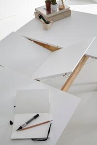Rozkládací stůl kennan 120 (150) x 80 cm bílý