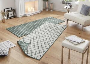 NORTHRUGS - Hanse Home koberce Kusový koberec Twin-Wendeteppiche 103117 grün creme ROZMĚR: 80x150