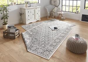 NORTHRUGS - Hanse Home koberce Kusový koberec Twin-Wendeteppiche 103116 grau creme – na ven i na doma - 80x150 cm