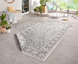 NORTHRUGS - Hanse Home koberce Kusový koberec Twin-Wendeteppiche 103116 grau creme – na ven i na doma - 80x250 cm