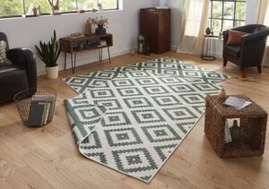NORTHRUGS - Hanse Home koberce Kusový koberec Twin-Wendeteppiche 103131 grün creme ROZMĚR: 200x290