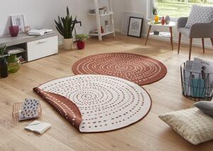 NORTHRUGS - Hanse Home koberce Kusový koberec Twin-Wendeteppiche 103110 terra creme kruh ROZMĚR: 140x140 (průměr) kruh