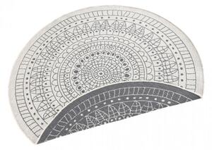 NORTHRUGS - Hanse Home, Kusový koberec Twin-Wendeteppiche 103143 creme grau kruh | šedá Typ: kulatý 200x200 cm