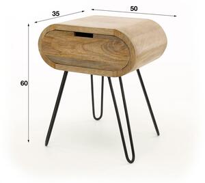 Noční stolek Ingrid III - set 2 ks Solid mango sand color