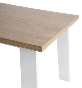 Stůl miona 160 x 90 cm bílo-hnědý