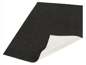 NORTHRUGS - Hanse Home koberce Kusový koberec Twin-Wendeteppiche 103096 schwarz creme – na ven i na doma - 80x350 cm