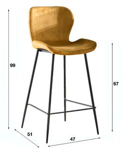 Barová židle Etona II Golden velvet
