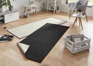 NORTHRUGS - Hanse Home koberce Kusový koberec Twin-Wendeteppiche 103096 schwarz creme – na ven i na doma - 80x350 cm