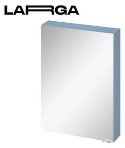 Cersanit Larga, závěsná zrcadlová skříňka 80x60x16 cm, modrá matná, S932-017