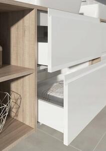 Cersanit Moduo, závěsná umyvadlová skříňka 60cm, bílá lesklá, S929-004