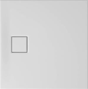 Cersanit Tako Slim, čtvercová sprchová vanička 80x80x4 cm + bílý sifon, bílá matná, S932-157