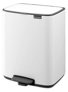 Bílý nášlapný ocelový odpadkový koš 12 l Bo – Brabantia