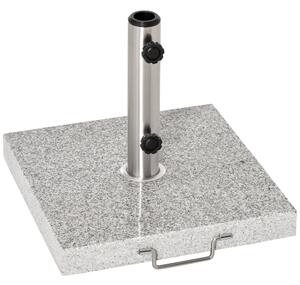 Outsunny Stojan na slunečníky z nerezové oceli se rukojetí, polokulový držák slunečníků, zátěž pro slunečníky Ø3.8-Ø4.8 cm, pro balkon, terasu, zahrad