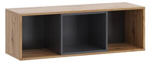 Závěsná skříňka BEND 2 - černá / dub artisan